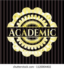Academic gold shiny emblem