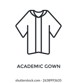 Academic Gown Icon Outline Style. Vector Illustration For Graphic Design