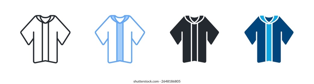 Academic Gown Icon Set Multiple Style. Designed In Outline, Blue, Glyph, Dual Tone