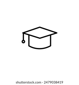 Academic Graduation Cap Icon Perfect for Education and Achievement