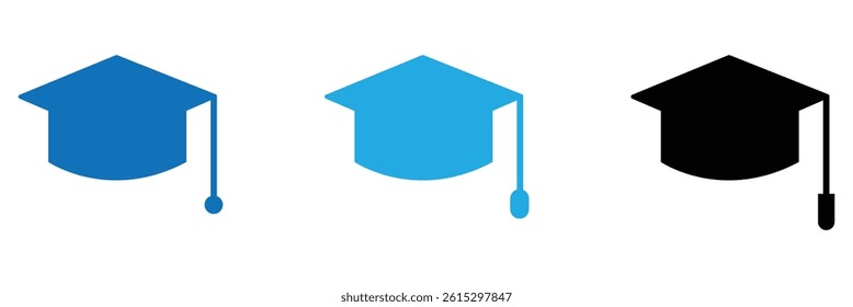 Academic Graduation Cap Icon Perfect for Education and Achievement .Vector Illustration . EPS 10 .
