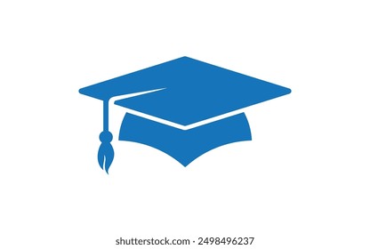 Ilustración vectorial de icono de gorra de graduación académica