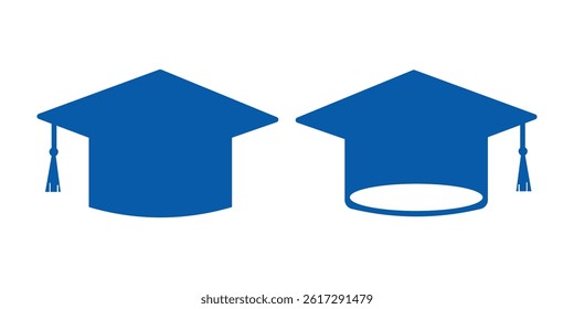 Academic graduation cap icon vector illustration. EPS 10