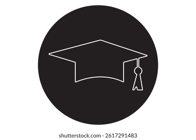 Academic graduation cap icon vector illustration. EPS 10