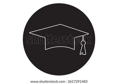 Academic graduation cap icon vector illustration. EPS 10