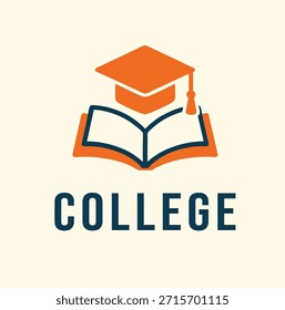Cápsula de formatura acadêmica e ícone de livro aberto para aprendizagem.