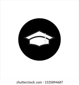 academic graduation cap vector icon in modern design style for web site