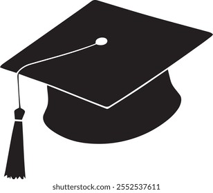 Academic graduation cap vector illustration.
