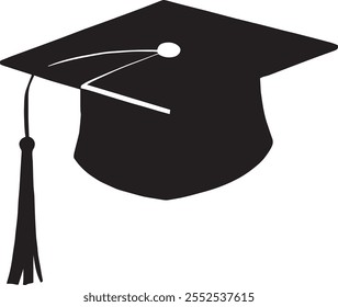 Academic graduation cap vector illustration.