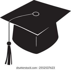 Academic graduation cap vector illustration.