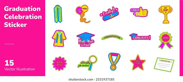 Academic Graduation Celebration Equipment Sticker 