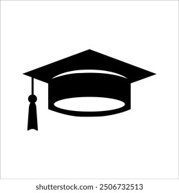 Academic Graduation Hat Icon Perfect for Education and Achievement.
