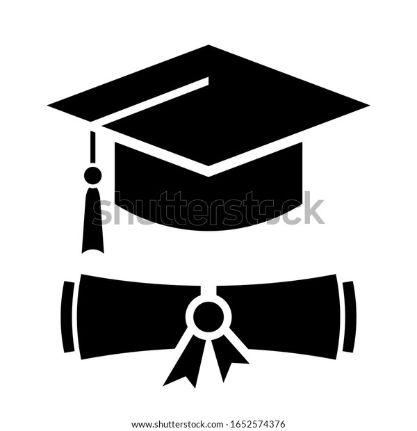 Academic Graduation Vector Icon Isolated On Stock Vector (Royalty Free ...