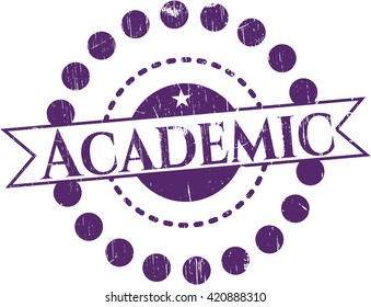 Academic grunge stamp