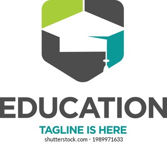 Academic hat in colored background for, education in academy, school, high school, university. 