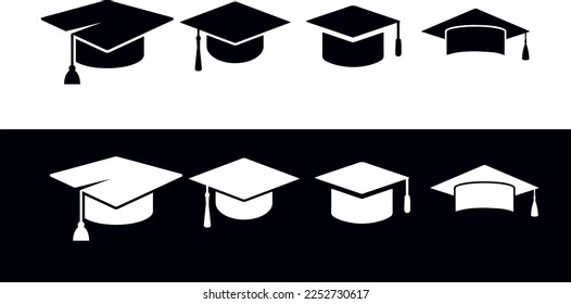academic hat icons vector design 