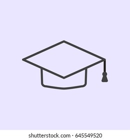 Academic hat vector icon