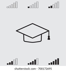 Academic hat vector icon