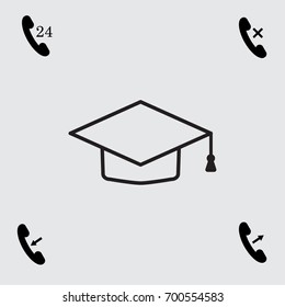 Academic hat vector icon