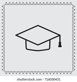 Academic hat vector icon