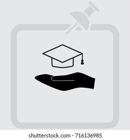 Academic hat vector icon