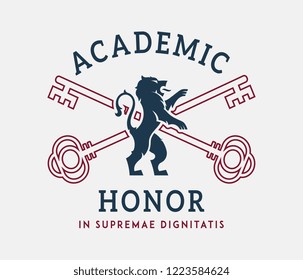 Academic honor in supremae dignitatis is a vector illustration about studying and learning