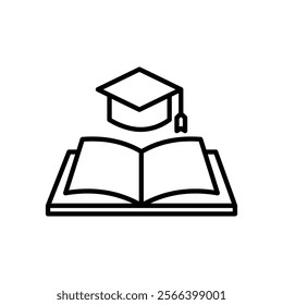 
academic icon,
Bright idea Illustration of graduation cap on open book, ideal for educational themes. Perfect for graduation announcements, academic blog posts, or textbooks.
