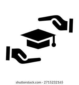 Academic Icon Glyph Design Vector Illustration