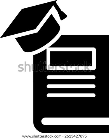Academic Icon Glyph Vector Illustration