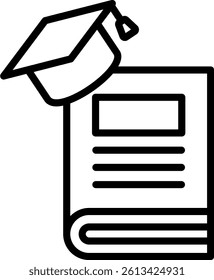 Academic Icon Line Vector Illustration