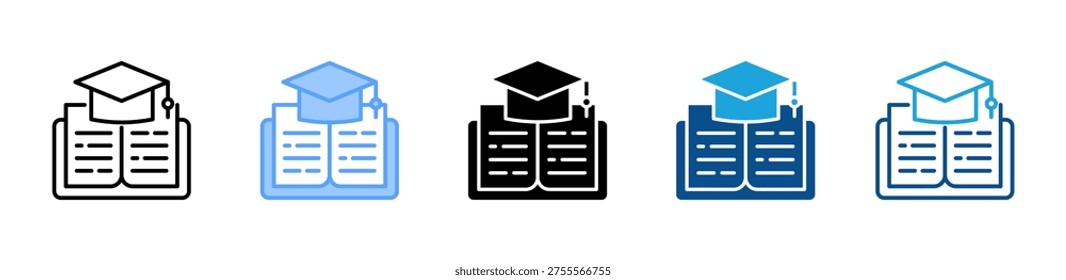 Academic icon multiple style and collection