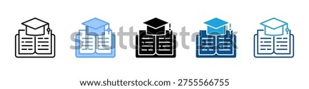 Academic icon multiple style and collection
