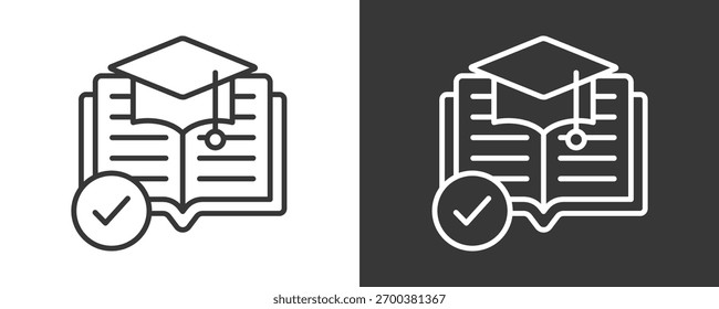 Conjunto De Iconos Académicos Colección De Vector Aislado En Blanco Y Negro