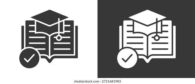 Conjunto De Iconos Académicos Colección De Vector Aislado En Blanco Y Negro