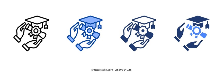 Academic icon sheet multiple style collection