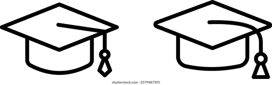 Academic and Inspiring Graduation Hat Icon for Education, Achievement, and Success