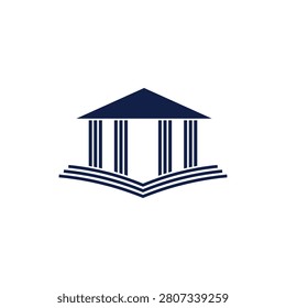 Academic institution knowledge book logo design