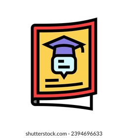 academic journal college teacher color icon vector. academic journal college teacher sign. isolated symbol illustration