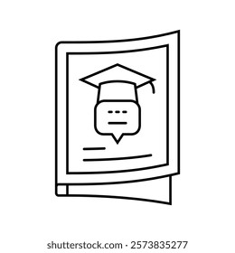 academic journal college teacher line icon vector. academic journal college teacher sign. isolated contour symbol black illustration