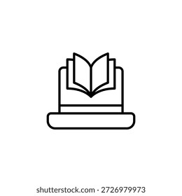 Icono de tapa de graduación de libro abierto de símbolo de conocimiento académico