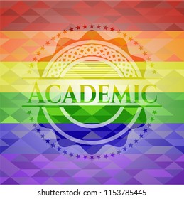 Academic lgbt colors emblem 