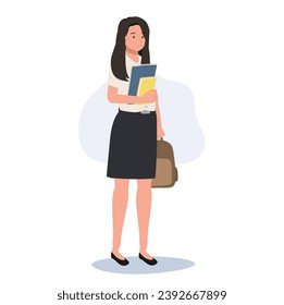 Academic Lifestyle of Thai College Student. Thai University Student in Uniform Holding Books