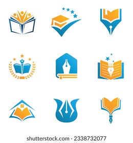 Academic logo design bundle vector graphics