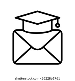 Ícone de contorno do Academic Mail Vetor. Arquivo Eps10 