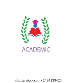 Academic Minimalist oder flaches Logo oder Symbol