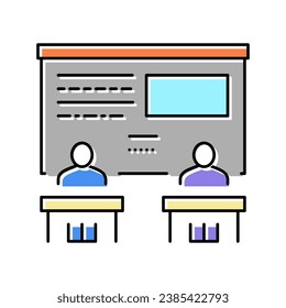 academic minor color icon vector. academic minor sign. isolated symbol illustration