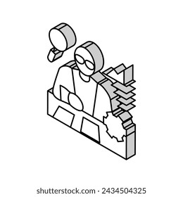 academic minor isometric icon vector. academic minor sign. isolated symbol illustration