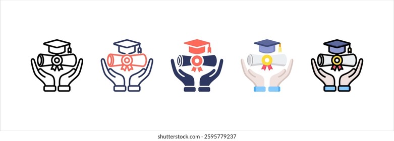 Academic Multi Style Icon Set