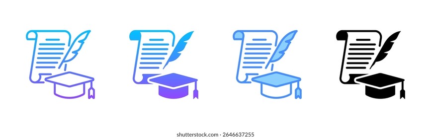 Academic Multi Style Icon Set