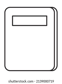 academic notebook icon on white background
